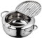 Pentola per friggitrice, Giapponese Tempura Friggitrice con Termometro, Friggitrice Tempura in acciaio inox con scolapiatti per friggere Tempura, pollo francese, pesce secco