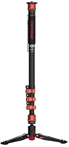 IFOOTAGE Cobra 3 Monopod C180F,Carbon Fiber Monopod with Feet for Camera,DSLR,Minipod Base Tripod,Payload up to 17.6lbs/8KG,Max. Height 71inch/180cm