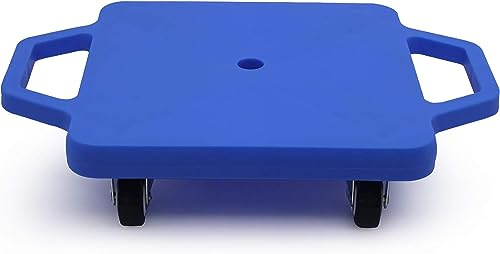 Kids Sitting Scooter Board with Handles Swivel Casters Square Plastic Floor Surfer for Gym Class Children Physical Education Home Use…