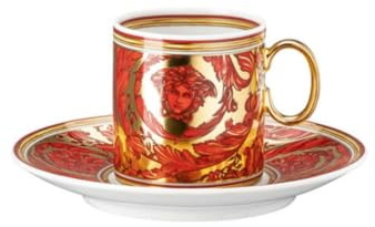 Versace [BR] Tazza da caffè Medusa Garland Red 2 pezzi