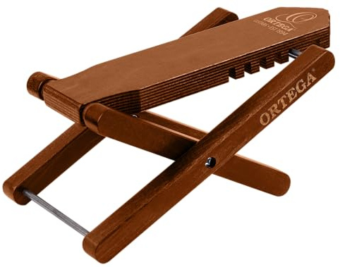Ortega Guitars Wooden Foot Stool - Fußablage - Höhenverstellbar - Birke, Dunkelbraun (OWFS-1DB)