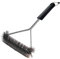 ZWMYF BBQ - Spazzola triangolare per griglia su 3 lati, 30,5 cm, in acciaio inox, colore: nero