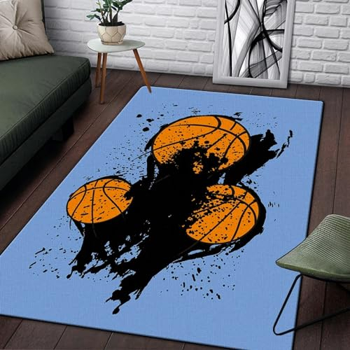 3D Teppich Korbleger Beim Basketballschießen Boden Matte Wohnzimmer Große Größe Teppiche Weiche Schlafzimmer Teppich Für Kinder Jungen Mädchen Toilettenmatte Toormat 180 X 280 cm -4T4U6G7