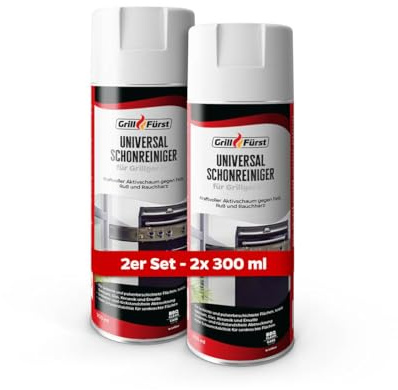 Grillfürst Universal Schon-Reiniger, 2 x 300 ml - Aktiv-Schaumreiniger für Grillgeräte