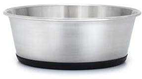 lionto Gamelle en Acier INOX, 950 ML, Bol pour Chiens de qualité Alimentaire avec Fond en Silicone antidérapant, Bol à Eau Inoxydable pour Chiens et Chats, résistant au Lave-Vaisselle