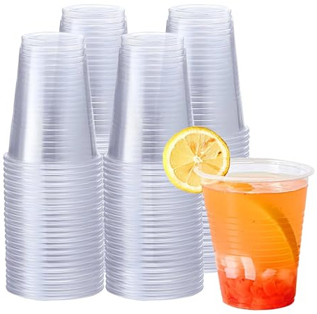 UR CHOICE Clear Plastic Cups- 500 Pack | BPA-Free, Durable, Stackable Drink Cups for Parties, Events, Travel & Everyday Use | Eco-Friendly & Washable Disposable Alternative (7oz, 180ML)