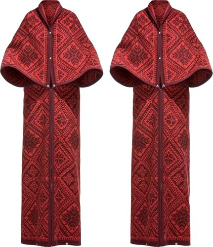 Erwin Müller Wohndecke/Wohnmantel Nuoro 2er-Pack Baumwollmischung rot Größe 150x200 cm