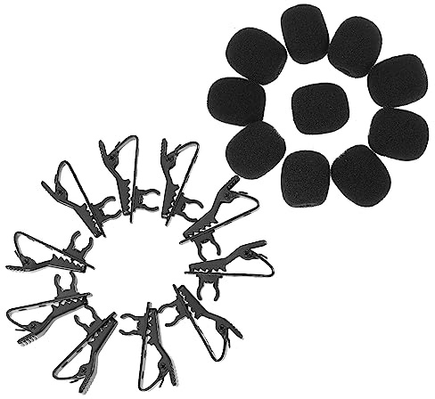 Mikinona 10stücke Mikrofon Lapel Clip Mit Abdeckungen Universeller Mini Lavalier Mikrofon Clip Aus Eisen Für Sprachaufnahmen Videoanrufe Und Präsentationen