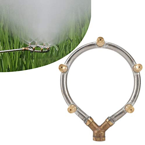 Hapivida Ugello Nebulizzatore A 5 Teste, G1/4 Pollici Ugello Spruzzatore di Raffreddamento con Filettatura Femmina di Nebulizzazione Regolabile Irrigatore Circolare per Irrigazione (1pcs)