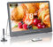DESOBRY Mini TV 18 Pouces avec antenne, TV de Camping 12V avec Tuner numérique DVB/T2 intégré, Mini télévision LCD HD 1080P avec Support Ajustable à 180° (sans Batterie)