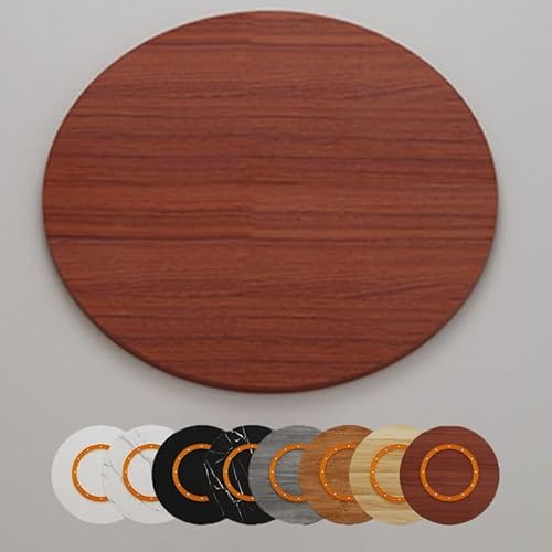 GSKFXJ 80cm 90cm 100cm Plateau Tournant Lazy Susan en Bois, Grand Plateau Rotatif De Table, Plateau Tournant De Salle À Manger À Domicile, Rond Plateau De Service(Teak,80cm/32in)
