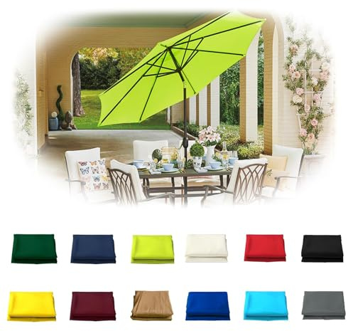 UUDQCD Replacement Parasol Canopy replacement parasol cover for 200cm-6 Arms 2.7m-6 Arms 2.7m-8 Arms 300cm-6 Arms 300cm-8 Arms Parasol Canopy
