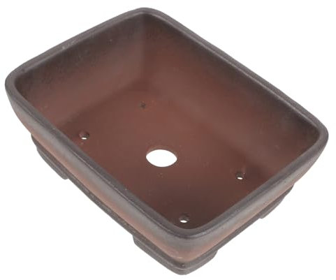 ifundom Vaso Bonsai Rettangolare in Sabbia Vintage Con Foro Di Drenaggio Fioriera Rustica Per Piante Succulente e Cactacee Da Interno Ed Esterno Per Giardino e Casa