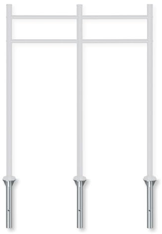 Metzler Ancrage au sol pour support de boîte aux lettres - 3 pièces - acier galvanisé - à sceller dans le béton - matériel de fixation inclus - argent - compatible avec de nombreux modèles