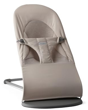 BabyBjörn Babywippe Balance Soft, Gewebt/Jersey, Tri-Fabric, Sandgrau