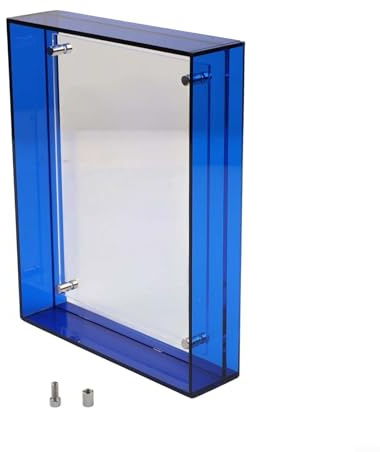 Zoegneer Marco de fotos flotante acrílico de color, diseño moderno independiente, visualización vertical horizontal para fotos de 10 x 14 cm, bandeja decorativa, uso para el hogar, oficina, sala de