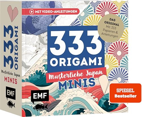 333 Origami Minis – Musterliebe Japan: Dein dekorativer Wendeblock zum kreativen Falten & Notieren (Papier: 70 g/m², 9x9 cm)
