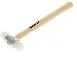 GEDORE Martillo de Nylon con Mango de Madera, 27 mm de Diámetro, 270 mm de Largo, 250 g, Marrón, Profesional