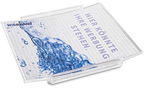 VITAdisplays® Zahlteller/Cash Tray BASIC, transparent, individualisierbar durch Papiereinleger (PX-020)