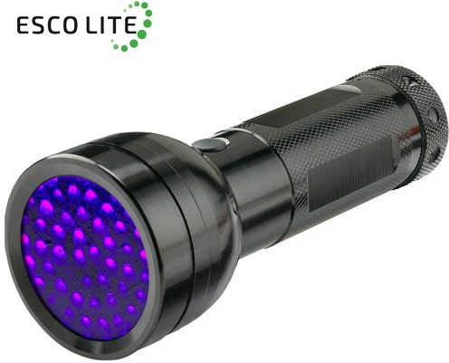 ESCO LITE Escolite UV Flashlight Black Light, 51 LED Camouflage 395 nM Ultraviolet Blacklight Detector for Pet Dog Urine, Dry Stains and Bed Bug, Handheld Flashlight for Scorpion Hunting (Black)