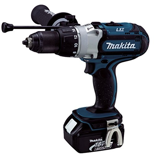 Makita DHP451RMJ - Taladradora percutora (3 velocidades, 18 V, 4 Ah)