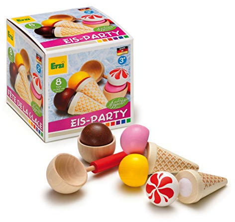 Erzi 28157 Sortierung EIS-Party aus Holz, Kaufladenspielzeug für Kinder | Kaufmannsladen, Rollenspiele, Kreative Spielwelten gestalten