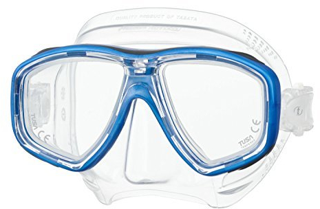 Tusa M-212 Ceos Clear Skirt Scuba Diving Mask - Fish Tail Blue by Tusa