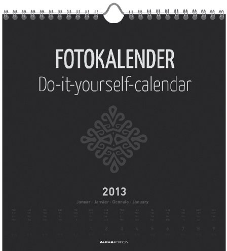 Foto-Bastelkalender schwarz 16 x 17 cm 2013