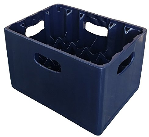 Solent Plastics 24 Compartment 330ml Lager Bottle Plastic Stacking Beer Milk Glass Bottle Crate – Ideal for Homebrew Lager Bottle Storage Glass Catering Recycling (1)