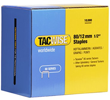 Tacwise 0384 Typ 80/12 mm Galvaniserad Fintrådsklammer, 10.000 Pack