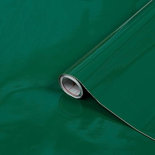 d-c-fix vinyl wrap Emerald gloss plain 45 cm x 2 m - sticky back plastic roll for furniture, kitchen & cupboards - contact paper sticker self adhesive film