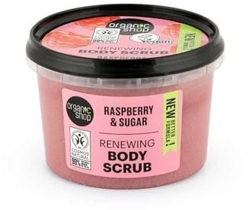 Organic Shop 250ml Body Scrub Renewing Raspberry & Sugar