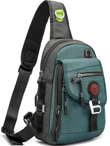 NICGID Sling Bag Chest Shoulder Backpack Crossbody Bags for Tablet Laptop Outdoor Hiking Men Women