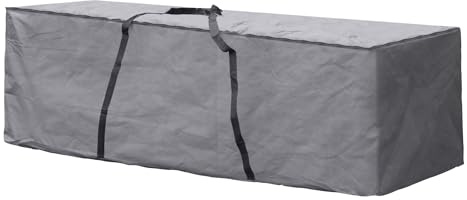Perel Housse de rangement XL pour coussins 200 x 75 x 60 cm, sac déperlant pour coussins d’extérieur, housse anti-UV avec poignées, sac de rangement robuste et résistant aux intempéries pour coussins