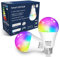 Boxlood Ampoule LED E27 Connectée, Multicouleurs RGB + CCT 2700K-6500K, 16 Millions de Couleurs, Compatible avec Alexa et Google Home, Commande Vocale, Economie d'énergie, lot de 2