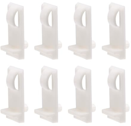 sourcing map Plastic Shelf Support Pegs,6mm Shelf -Locking,Cabinet Shelf Clips,Shelf Bracket Holder Peg,for Kitchen Furniture Book Shelves Supplies,White,20pcs