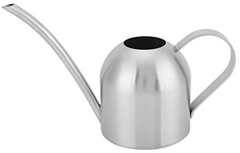Edelstahl-Gießkanne, 500 ml 1000 ml Lange Ausgieß-Gießkanne Innen-Außen-Gießkanne Gartenpflanze Blume Robust und langlebig(500ML)