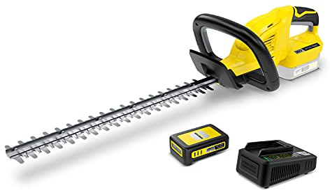 KÄRCHER 18 V Cordless Hedge Trimmer HGE 18-45 Battery Set, Include 18 V/2.5Ah Battery and Fast Charger, Cutting Length: 45 cm, Diamond-ground Blade, Weight: 2.68 kg, Power: Max 250 m