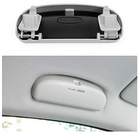 CDEFG Kompatibel mit VW Tiguan 2 / Golf 7 7.5 / Touran 5t / Passat B8 Valiant 2016-2022 2023 Sonnenbrillenhalter Brillenetui Auto Brillenhalter Auto Glasses Holder Brillenetui Käfig Zubehör (Grau)