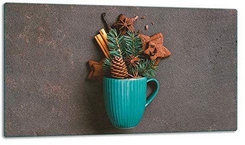 TMK ArtDeko – Schneidebrett Glas – Glasschneidebrett für die Küche 52x30 cm – Robust, Hygienisch & Rutschfest – Glas Schneidebrett – Zusätzliche Arbeitsfläche – Vielseitige Nutzung