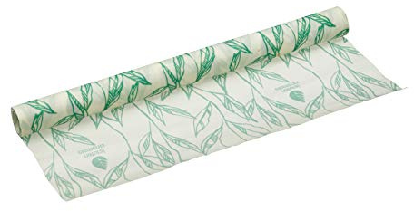 KitchenCraft Natural Elements Wiederverwendbare Lebensmittelverpackungsrolle aus Bio-Baumwolle als Alternative zu Frischhaltefolie, 1 m x 25 cm