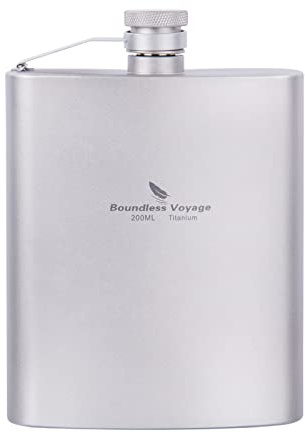 Boundless Voyage Titan 200 ml Flachmann Draussen Camping tragbar Wein Whiskey Trinkflasche 7oz