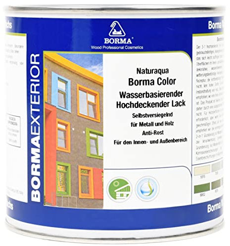 Hochdeckende Lack auf Wasserbasis 750ml Laubgrün RAL6002 Glänzend