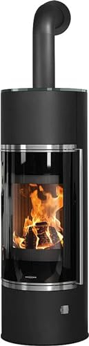 Oranier 5898 30 Arena Aqua 2.0 wasserführender Kaminofen Stahl Schwarz mit Abdeckplatte Glas/A