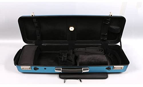 FLFL Geigenkoffer in voller Größe, Blue 4/4 Violine Hardcase Carbon Composite Zwei Codesperre Hohe Qualität