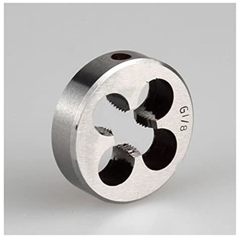 ICAMAS Troqueles Redondos de Rosca de Tubo de Alta Resistencia HSS BSP 1/8,1/4,3/8 1/2,3/4 Acero de Alta Velocidad for el hogar o Troquel de Rosca de Mano Derecha Profesional (Color : G3/8 19)