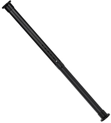 Hershii Extendable Shower Curtain Pole 110 to 260 cm No Drill Tension Rods | Telescopic Rail Multi-Purpose for Drying, Hanging, Wardrobe, Bathroom, Kitchen, Window, Room Divider, Black