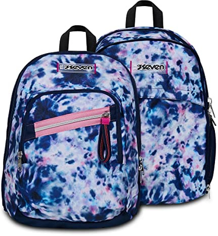 Seven Zaino Scuola Advanced Detach a Doppio Scomparto con Tasca Porta PC Portatile e Tasca Porta Borraccia, Unisex-Bambini e Ragazzi
