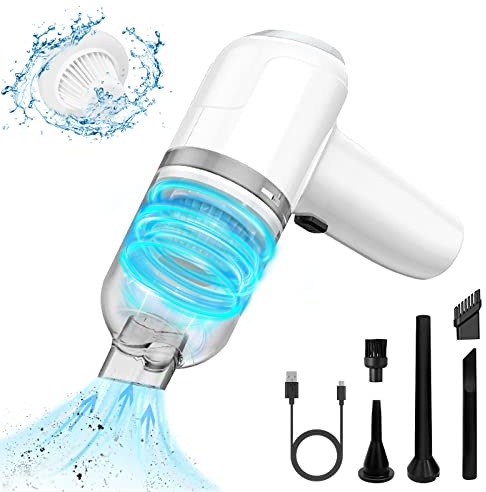 Handheld Vacuums Cordless, Powerful Car Vacuum Cleaner, 120W Lightweight Mini Hand Held Vacuum with Rotatable Handle and Wet & Dry, Mini Vacuum Cleaner for Car, Office, Home, Pet, Hair Cleaning