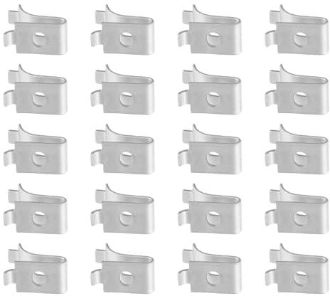 Angoily 20PCS Shelf Bracket Clips, Adjustable Aluminum Support Clips, Pilaster Brackets Clips for Kitchen Cabinet Bookcase